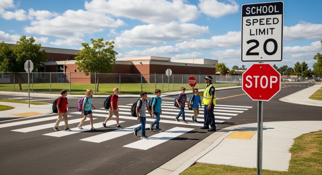 California 20 mph school zone speed limit law