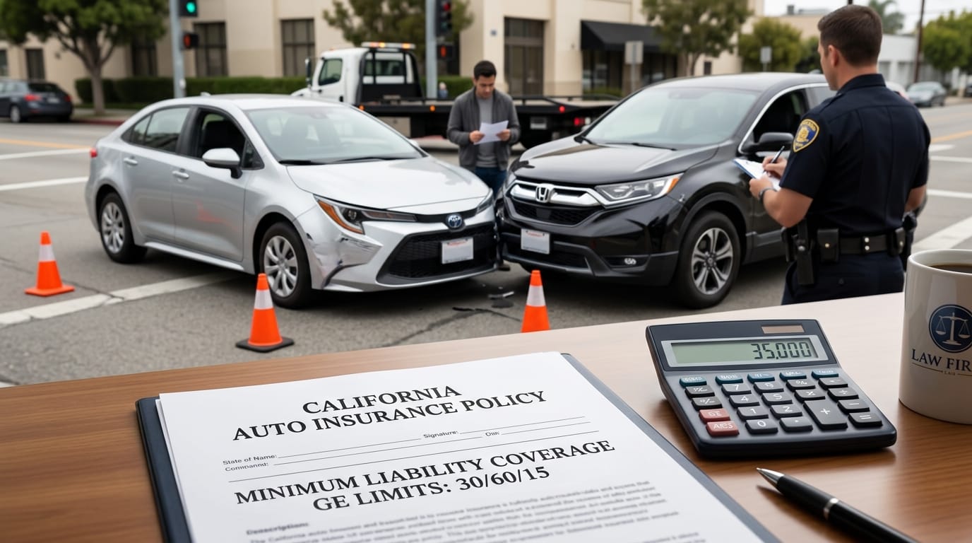 California minimum auto insurance limits 306015 after a car accident claim