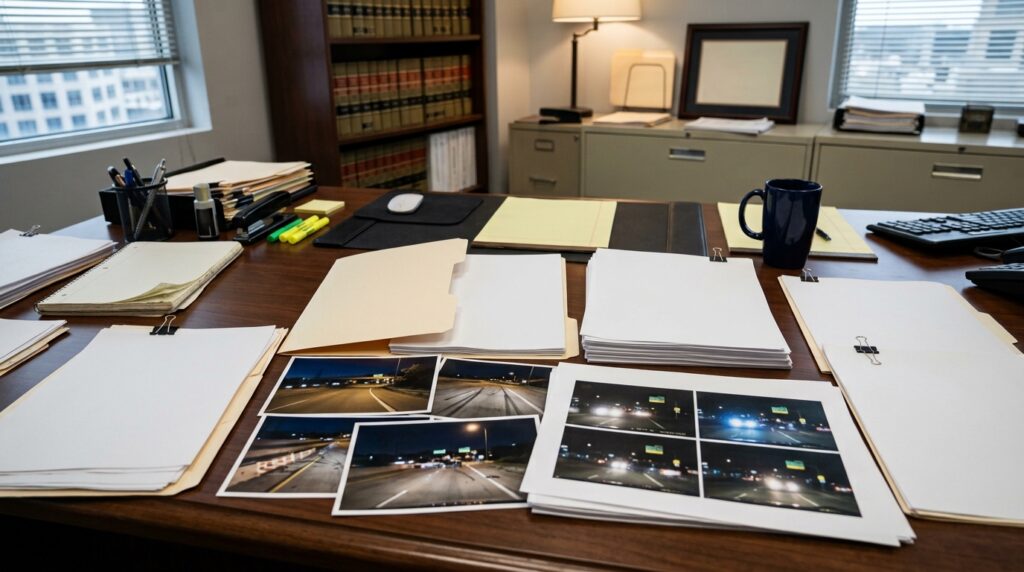 California wrong-way claim evidence with black box data, freeway ramp photos, and police report